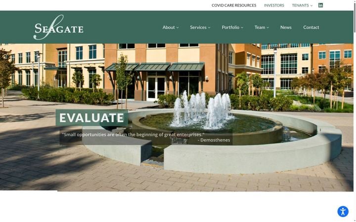 Seagate Properties website homepage
